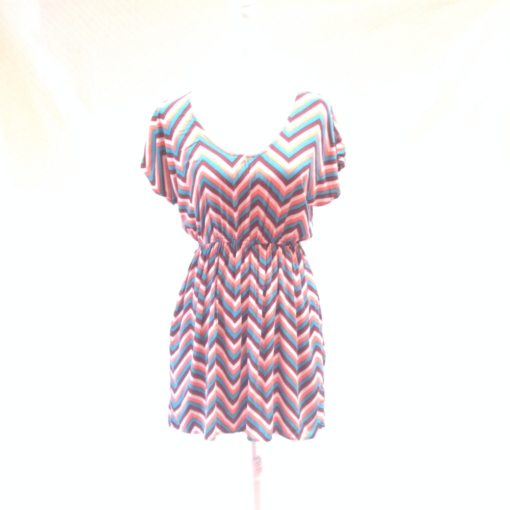 Mossimo Supply Co. Chevron Print Lace Back Dress